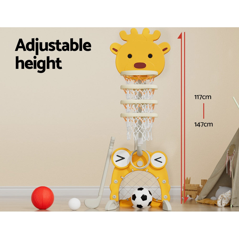 5-in-1 Toddler Sports Centre: Yellow Bear – Keezi