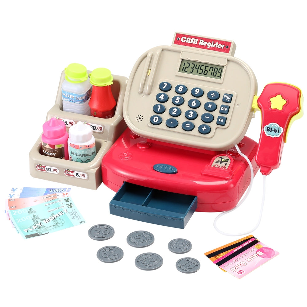 Cash Register Set with Lights & Sounds – Keezi