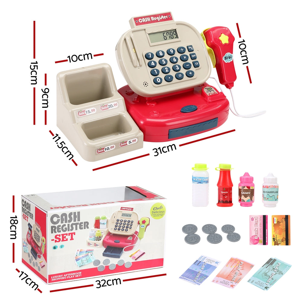 Cash Register Set with Lights & Sounds – Keezi
