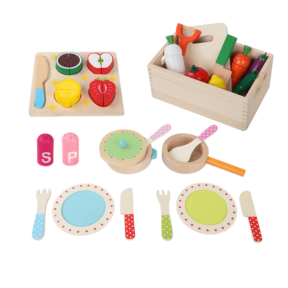 Kitchen Play Set with 29pc Cooking Kit – Keezi