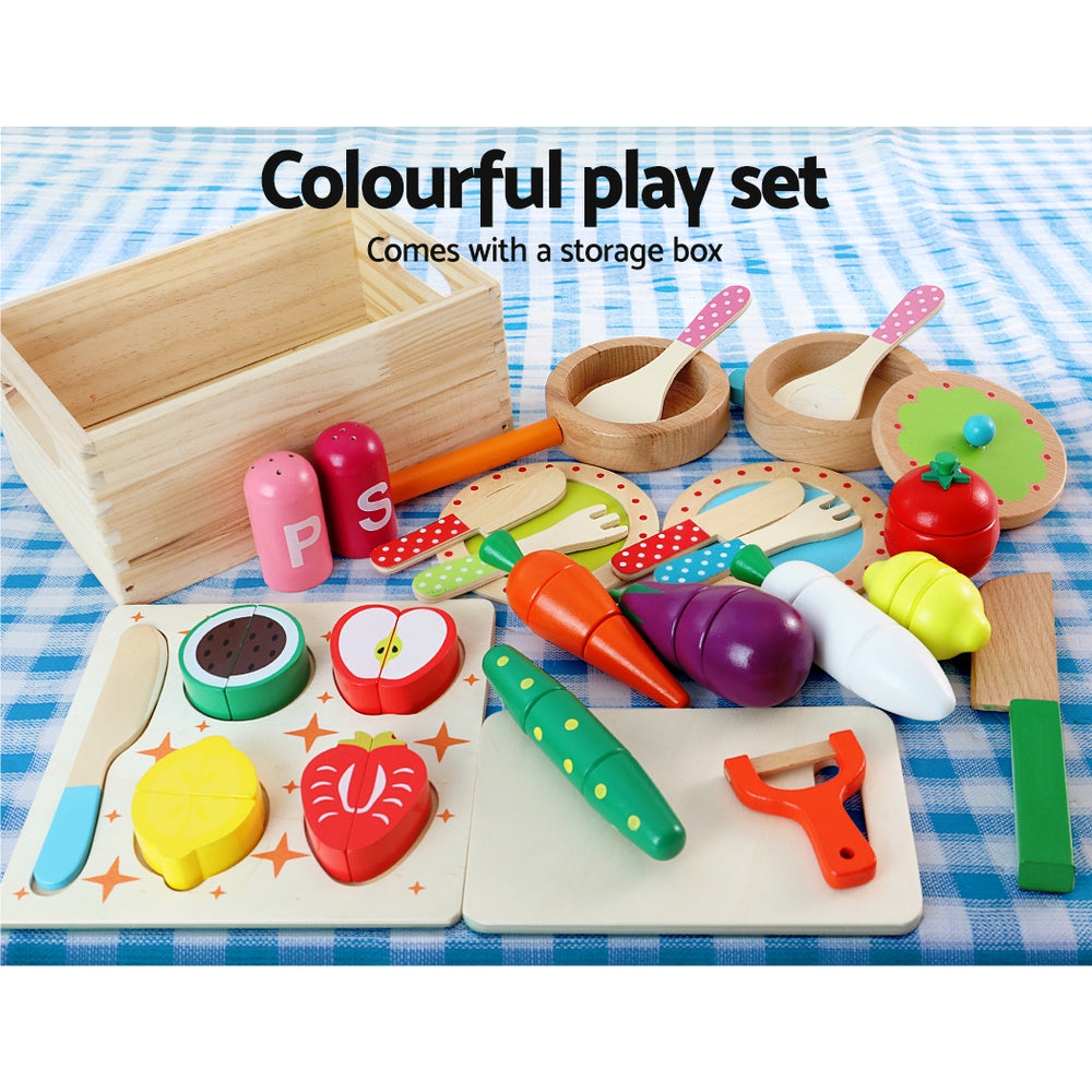 Kitchen Play Set with 29pc Cooking Kit – Keezi
