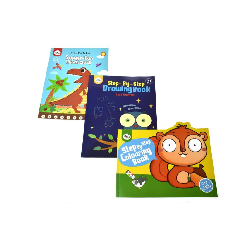 Drawing, Colouring & Dot-to-Dot Dinosaur Books (Set of 3) – JarMelo