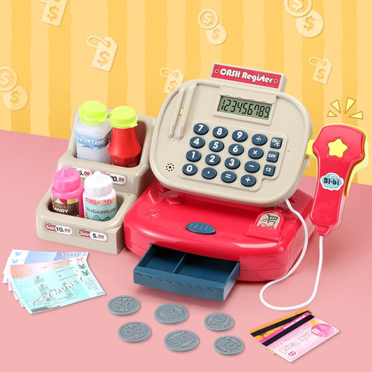 Cash Register Set with Lights & Sounds – Keezi