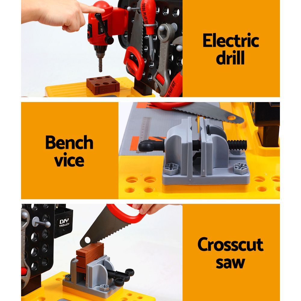 Kids Workbench with 54pc DIY Tool Kit – Keezi