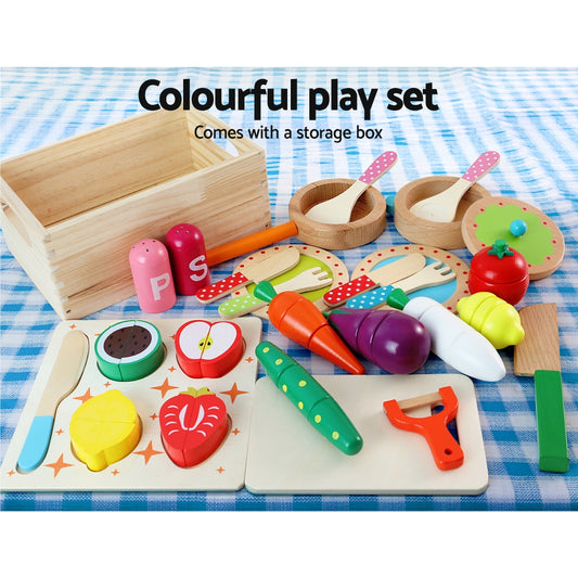 Kitchen Play Set with 29pc Cooking Kit – Keezi
