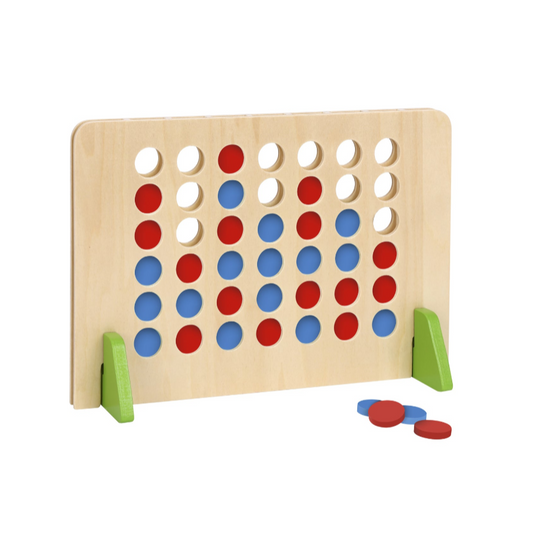 Wooden 4 in a Row Game – Tooky Toy
